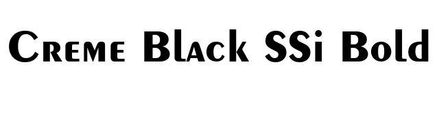 Creme Black SSi Bold font preview