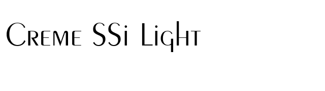 Creme SSi Light font preview