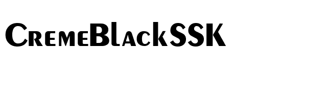 CremeBlackSSK font preview