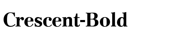 Crescent-Bold font preview