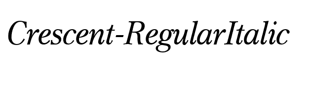 Crescent-RegularItalic font preview