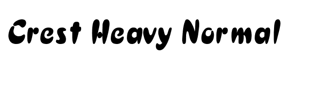 Crest Heavy Normal font preview