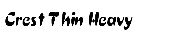 Crest Thin Heavy font preview