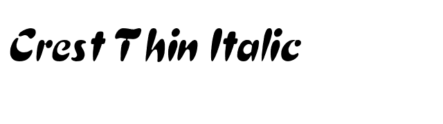 Crest Thin Italic font preview