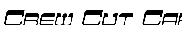 Crew Cut Caps Italic font preview