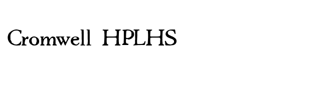 Cromwell HPLHS font preview