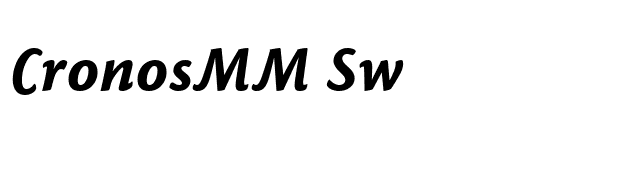 CronosMM Sw font preview