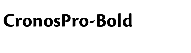 CronosPro-Bold font preview