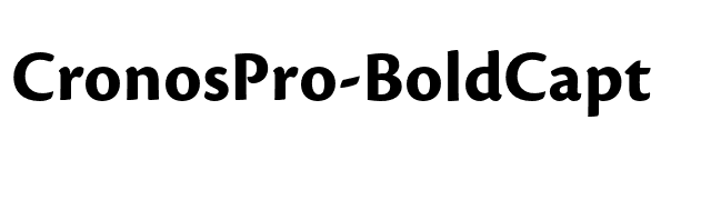 CronosPro-BoldCapt font preview