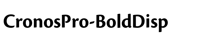 CronosPro-BoldDisp font preview