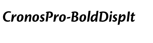 CronosPro-BoldDispIt font preview