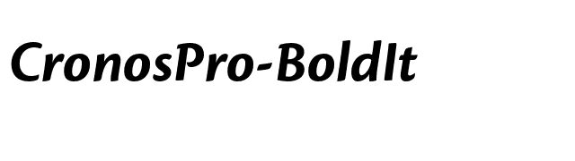 CronosPro-BoldIt font preview