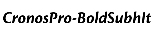 CronosPro-BoldSubhIt font preview