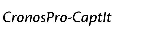 CronosPro-CaptIt font preview