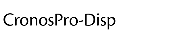 CronosPro-Disp font preview