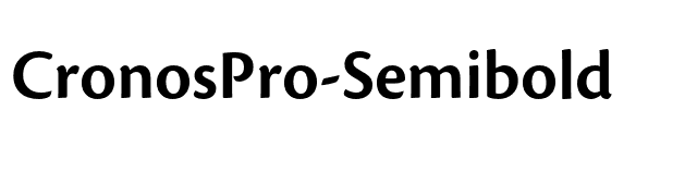 CronosPro-Semibold font preview