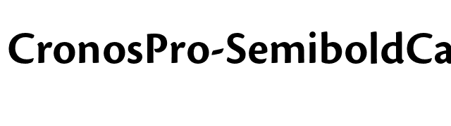 CronosPro-SemiboldCapt font preview