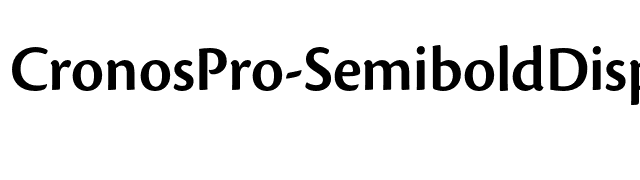 CronosPro-SemiboldDisp font preview