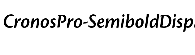 CronosPro-SemiboldDispIt font preview