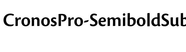 CronosPro-SemiboldSubh font preview