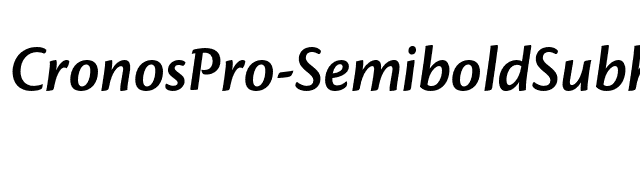 CronosPro-SemiboldSubhIt font preview