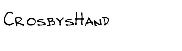 CrosbysHand font preview