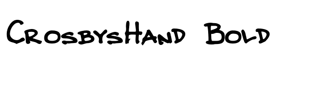 CrosbysHand Bold font preview