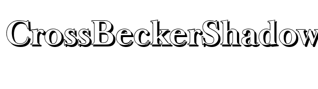 CrossBeckerShadow-Bold font preview