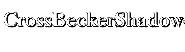 CrossBeckerShadow-Medium-Regular font preview