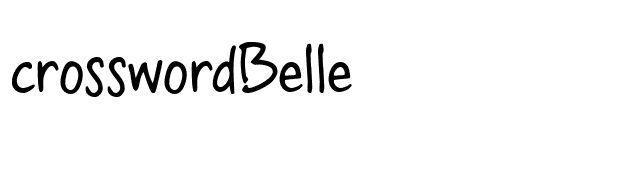 crosswordBelle font preview