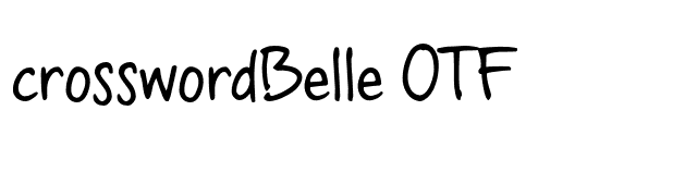 crosswordBelle OTF font preview