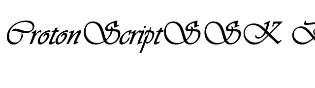 CrotonScriptSSK Bold font preview