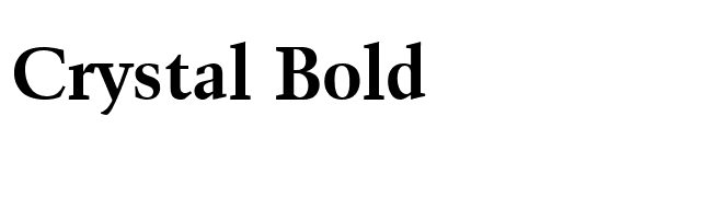 Crystal Bold font preview