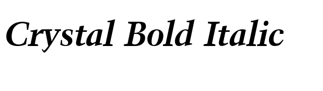 Crystal Bold Italic font preview