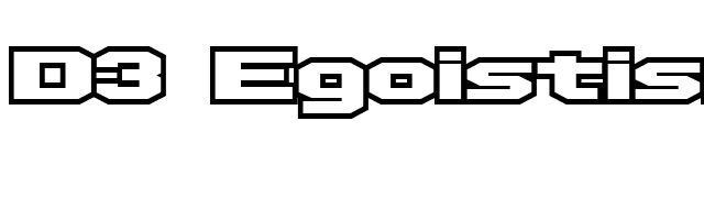 D3 Egoistism outline font preview