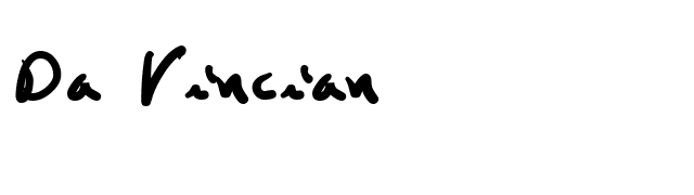 Da Vincian font preview