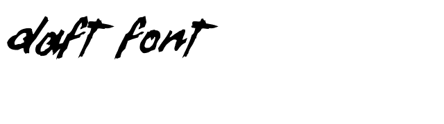 Daft Font font preview