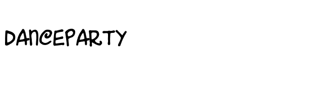 DanceParty font preview