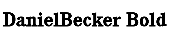 DanielBecker Bold font preview