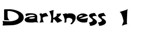 Darkness 1 font preview