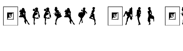 Darrians Sexy Silhouettes 2 font preview