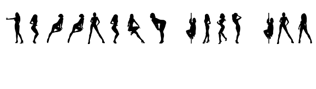 Darrians Sexy Silhouettes 3 font preview