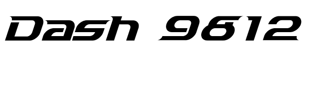 Dash 9812 font preview