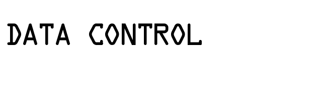 Data Control font preview