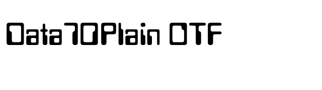 Data70Plain OTF font preview