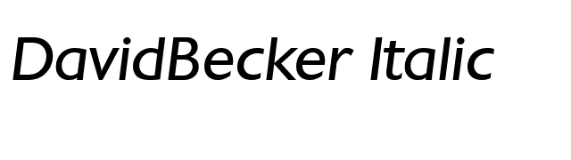 DavidBecker Italic font preview