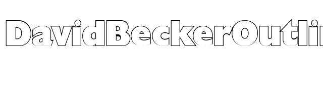 DavidBeckerOutline-Heavy font preview