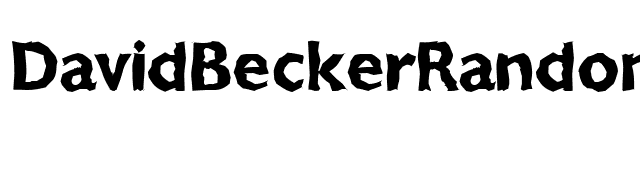 DavidBeckerRandom-Bold font preview