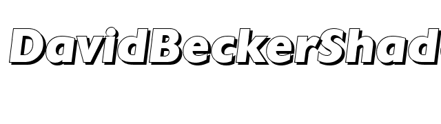 DavidBeckerShadow-ExtraBold-Italic font preview