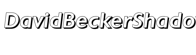 DavidBeckerShadow-Medium-Italic font preview